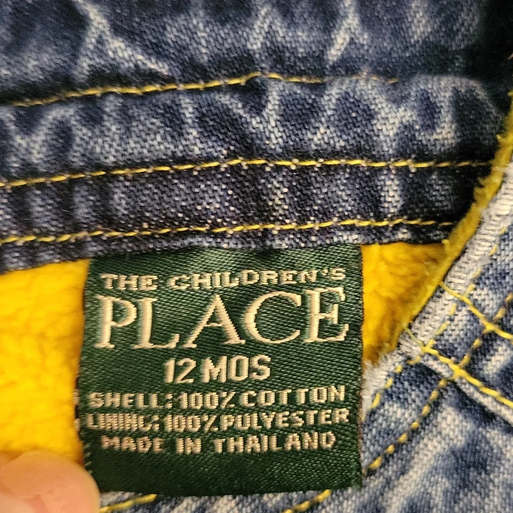 VINTAGE CHILDREN’S PLACE USA Fleece Lined Embroidered Overalls 12M